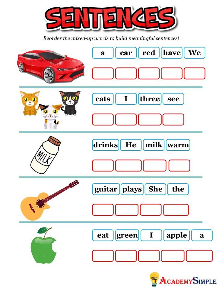 sentence worksheet with pictures and words to help students learn how to say the word