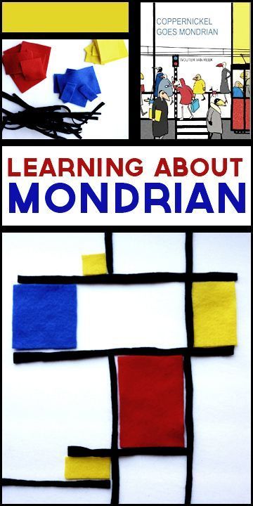 the cover of learning about mondrian, with pictures of people in different colors