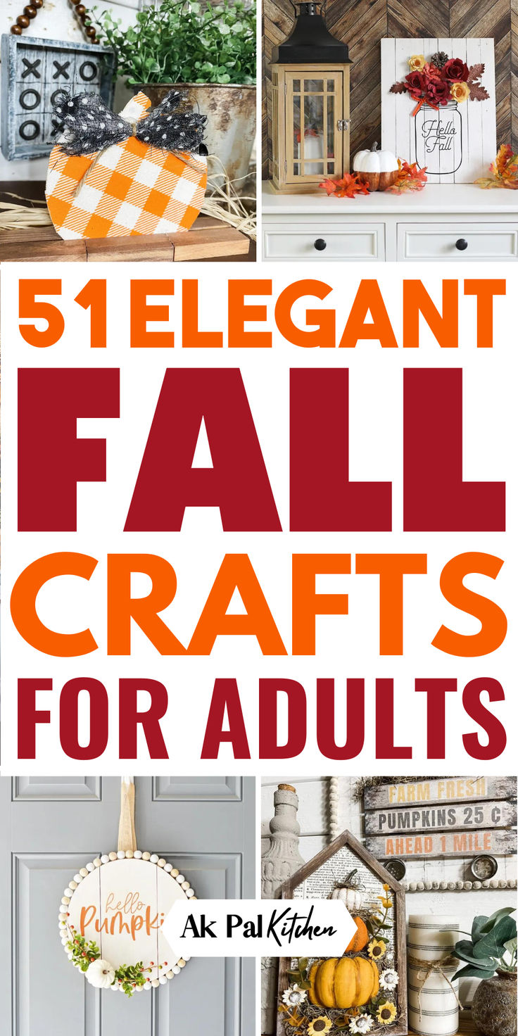 Fall crafts for adults are perfect for the autumn season. Discover DIY fall crafts and autumn decor ideas with these DIY autumn crafts for adults. Try your hand at Thanksgiving crafts and Halloween crafts for adults. Make unique DIY fall home decor projects like fall wreaths, autumn table centerpieces, and pumpkin decorating ideas. Explore leaf crafts for adults and harvest crafts. Get inspired with fall mason jar crafts, homemade fall decorations, and nature-inspired fall crafts. Fall Leaf Mason Jar Craft, Fall Painting Crafts For Adults, September Crafts For Adults Diy, Fall Craft Day Ideas, Fall Crafts Adults Diy, October Craft Ideas For Seniors, Craft Night Party Diy Projects, Crafts For Fall Autumn, Fall Easy Crafts For Adults