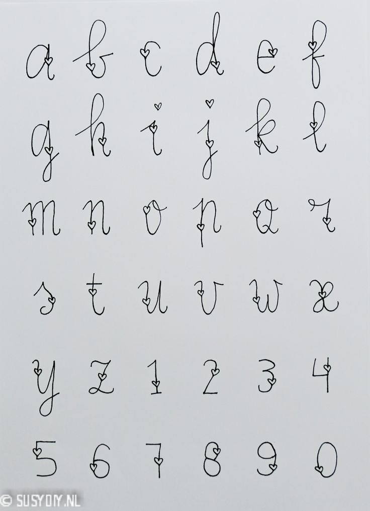 the letters and numbers are written in cursive writing with black ink on white paper