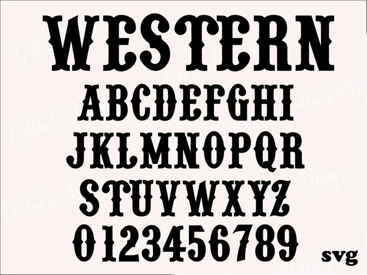 a black and white type of font that is in the shape of a western alphabet