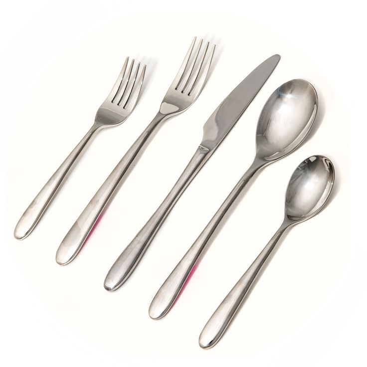 a set of silverware including forks and spoons