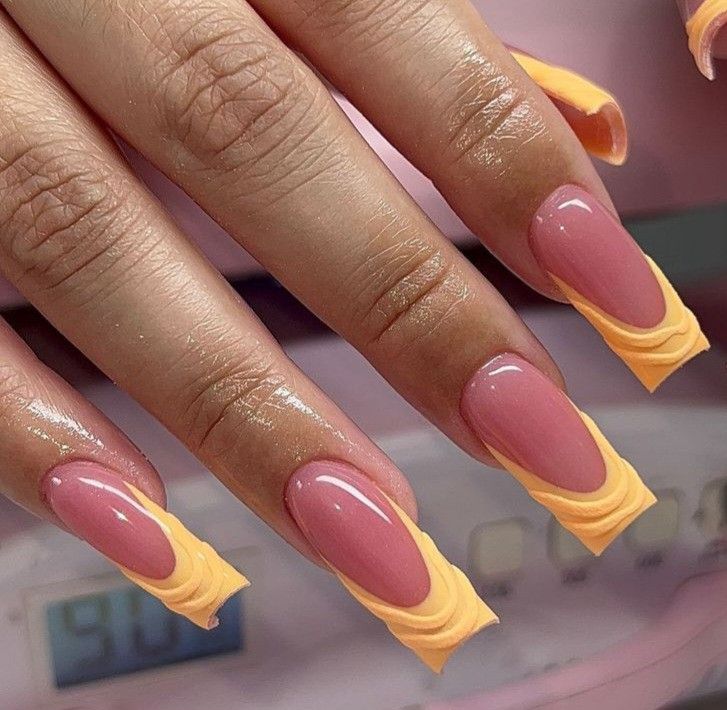 Nails With Texture, French Summer Nails, French Summer, Subtle Nails, Glamour Nails, Work Nails, French Acrylic Nails, Long Acrylic, Design Nails