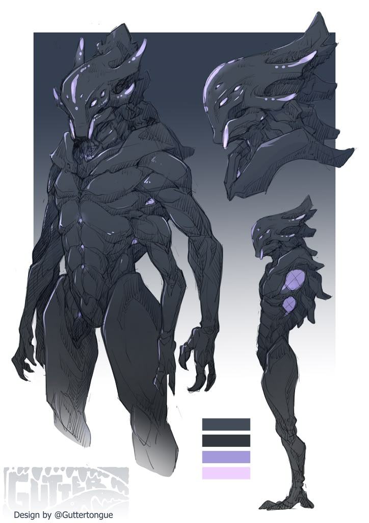 the concept art for an alien creature