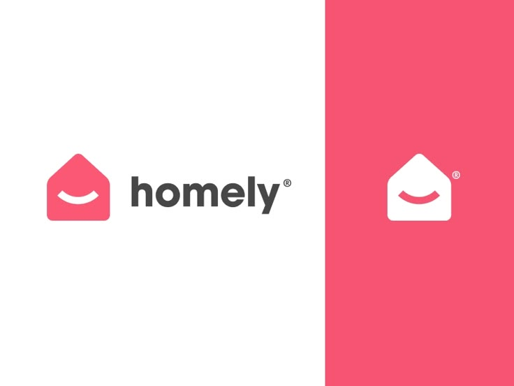 the homely logo is shown in two different colors