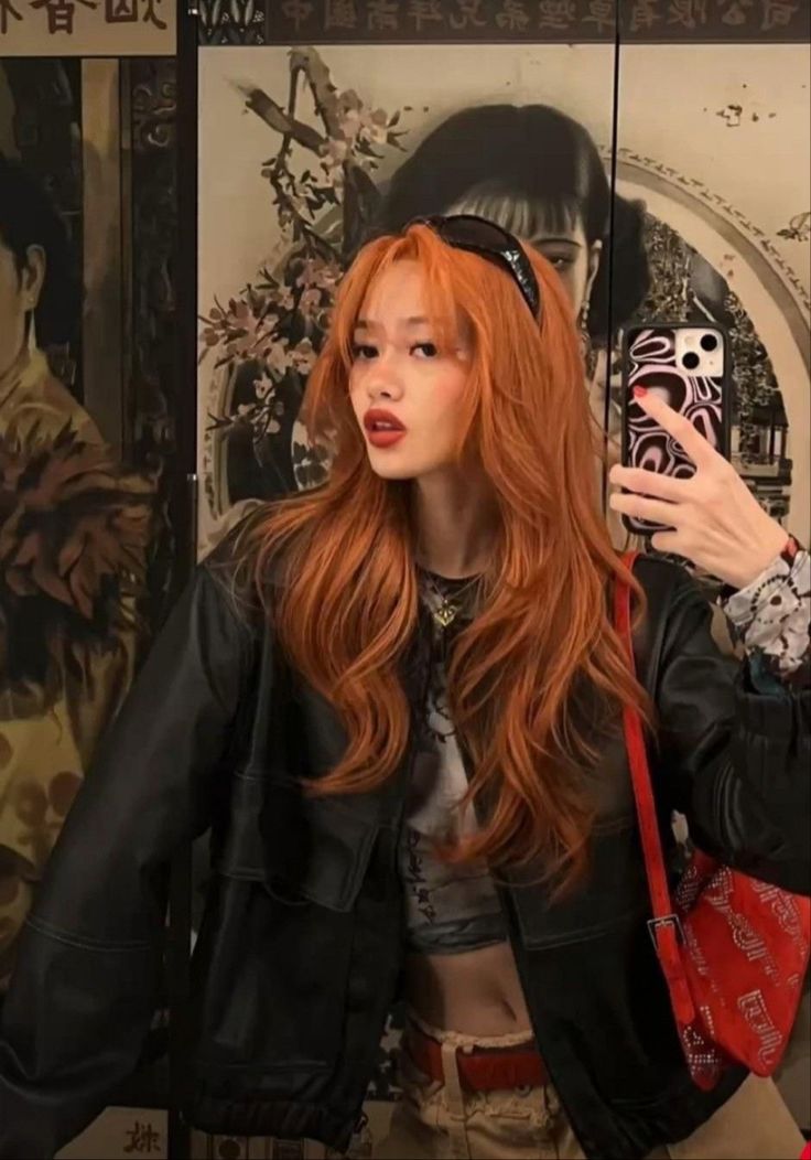 Dark Ginger Hair, Red Orange Hair, Lisa Hair, Cheveux Oranges, Hair Color Asian, Hair Color Orange, Red Hair Inspo, Dream Future, Ginger Hair Color