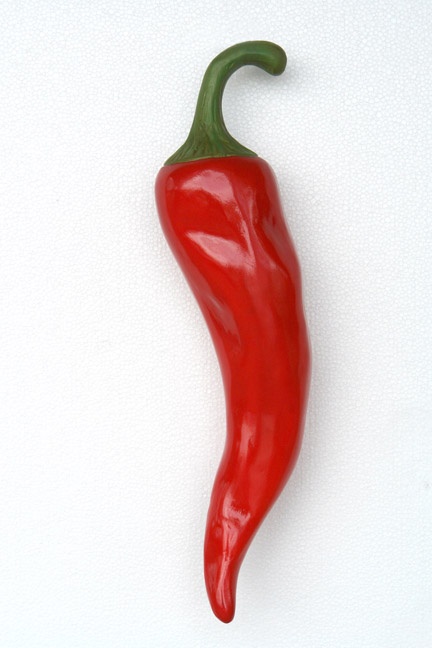 a red hot pepper on a white background