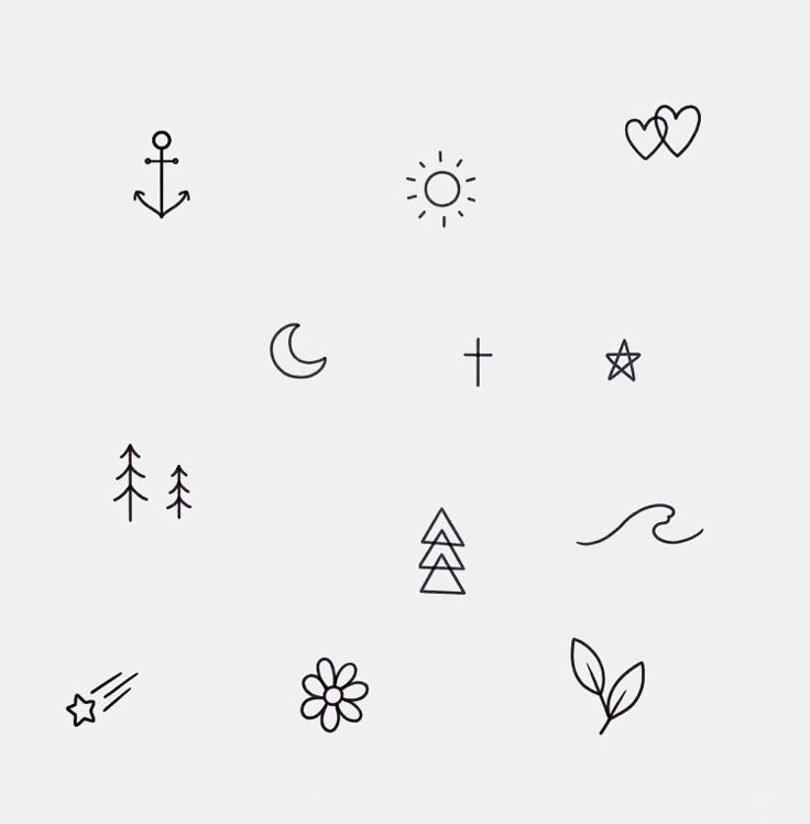 the icons are drawn in black and white