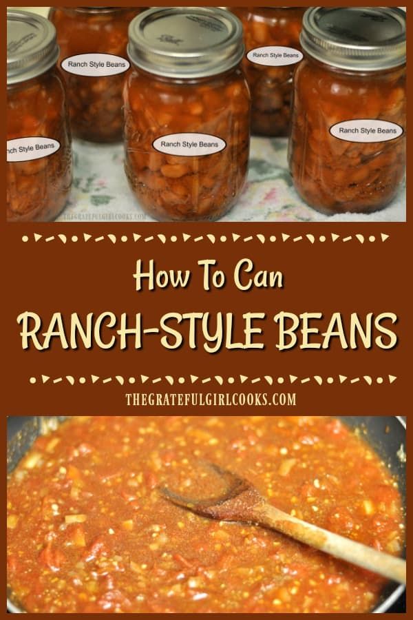 how to can ranch style beans in jars