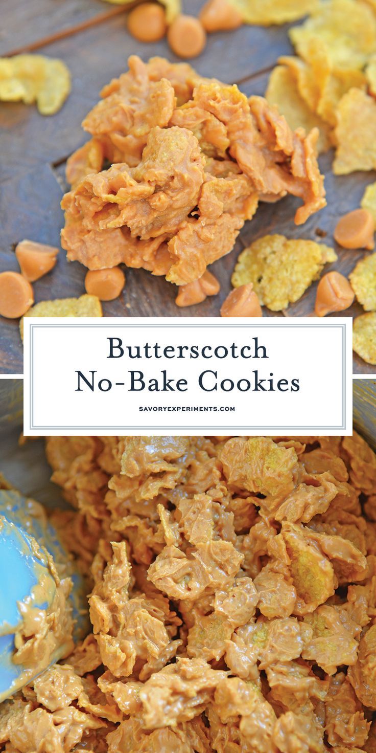 butterscotch no - bake cookies are an easy snack for kids to make