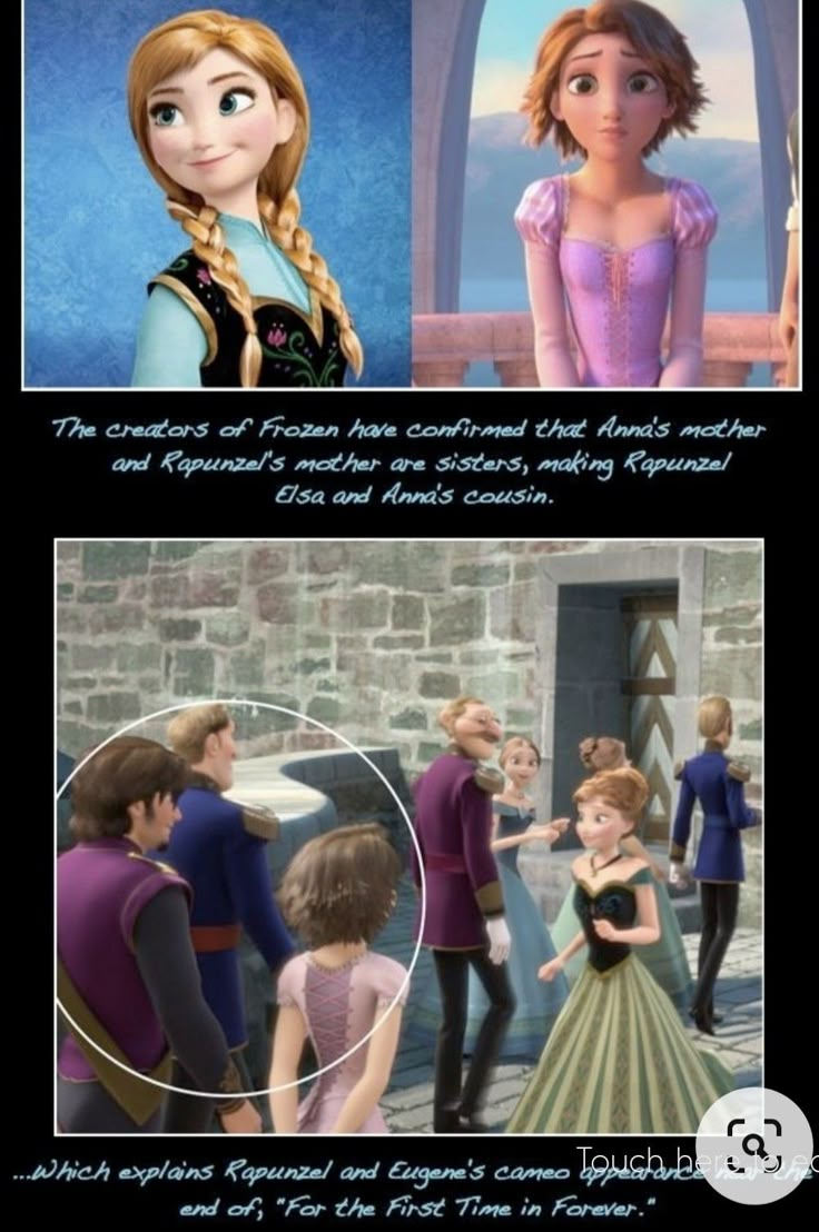 an image of the princess and prince in disney's tangled tale, with caption below