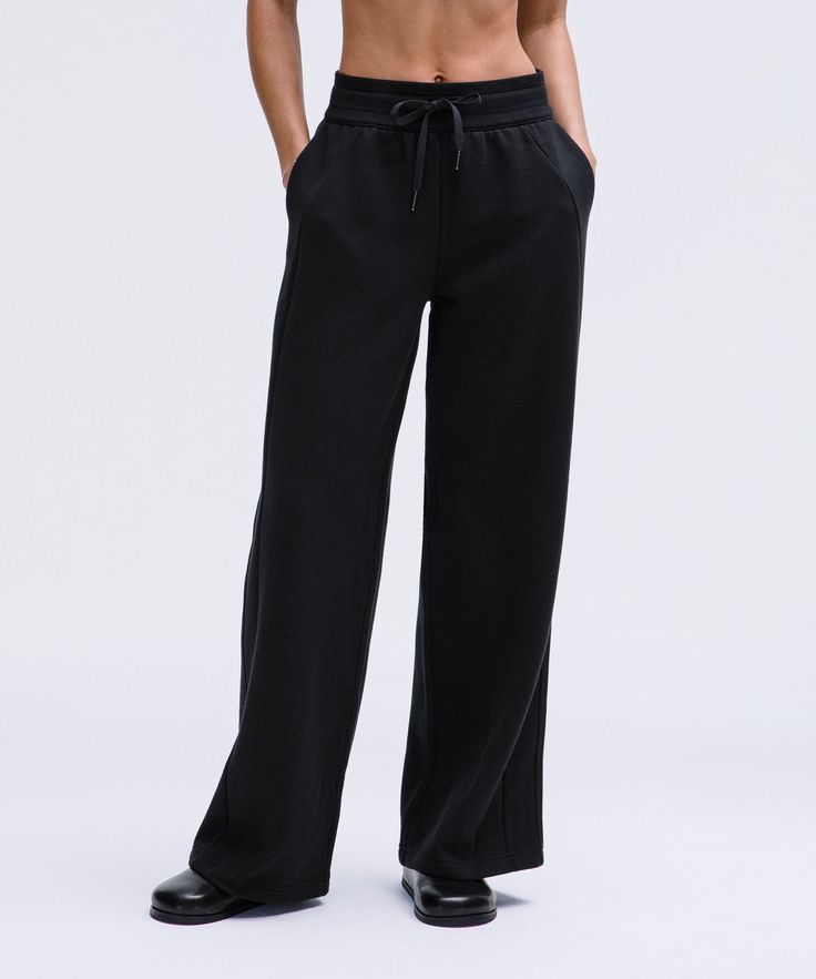 Scuba Mid-Rise Wide-Leg Pant *Regular | Women's Pants | lululemon Lululemon Scuba Sweatpants, Lulu Lemon Sweatpants, Scuba Sweatpants, Lululemon Sweatpants, Scuba Sweatshirt, College Clothes, Wishlist Ideas, Wishlist 2024, Fall Break