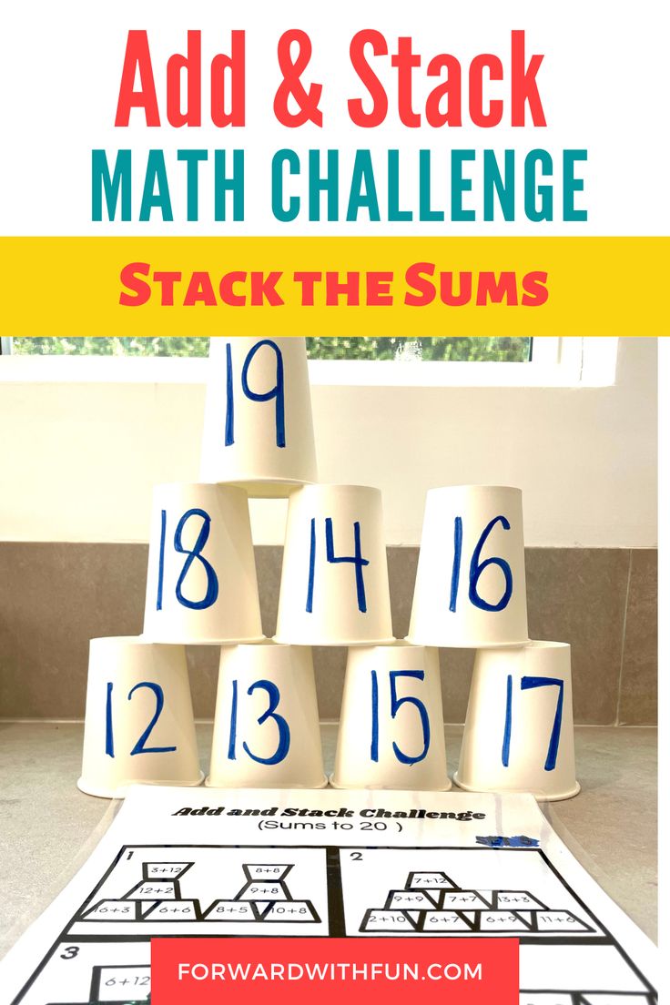 cups with teen numbers stacked in a pyramid like formation 1st Grade Math Stem Activities, Adding Games First Grade, Teaching Teen Numbers, Math First Grade, Math Stem Activities, Math Activities For Toddlers, Cup Stacking, Math Counters, Math Club