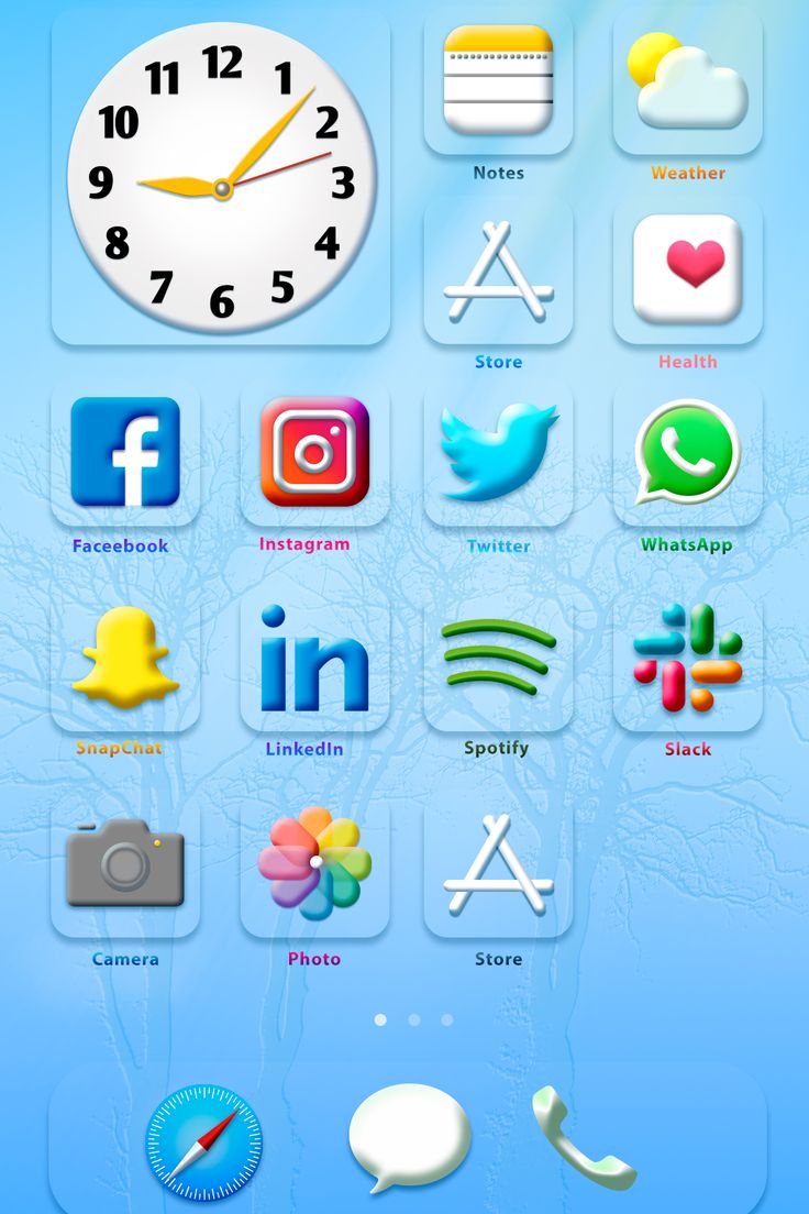 an image of a clock with different icons on it