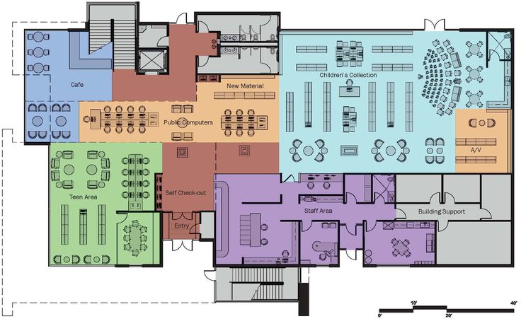 the floor plan for an office building