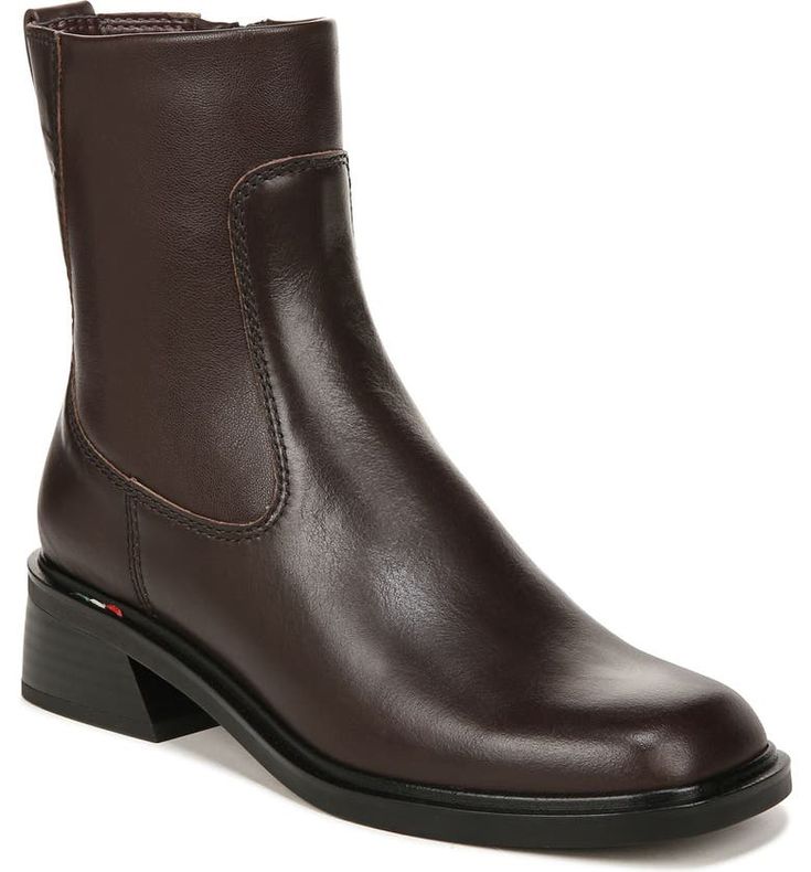 Free shipping and returns on Franco Sarto Gracelyn Zip Boot at Nordstrom.com. A chunky stacked heel and square toe frame this sleek leather side-zip boot with subtle Western-inspired stitching.