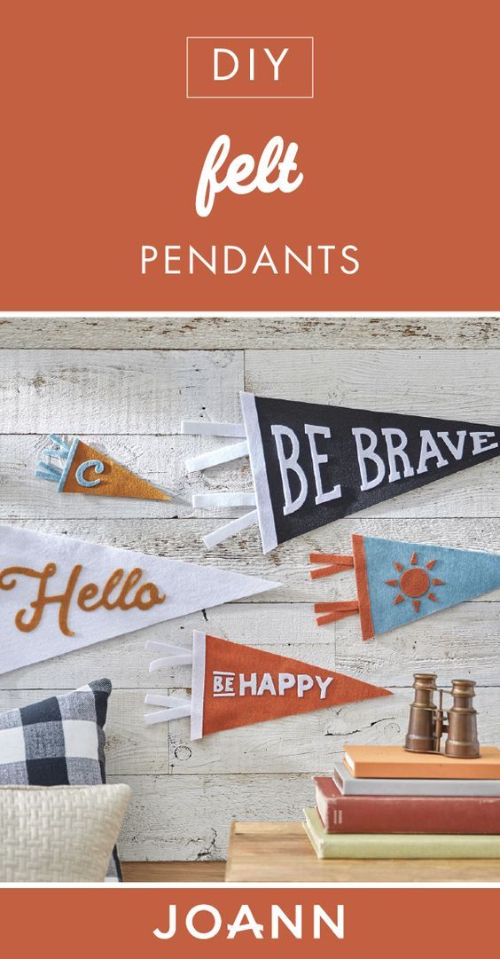 the diy felt pennants are easy to make and perfect for any room in your home