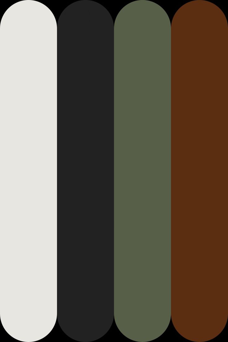 four different shades of black, brown, and white on a black background with the same color