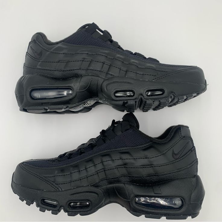 Air Max 95 Recraft Gs 'Triple Black' New Gs 6y Women's 7.5 No Box Nike Air Max Black Shoes With Boost Midsole, Black Nike Air Max With Boost, Casual Black Nike Air Max With Round Toe, Nike Air Max Black With Air Cushioning, Black Nike Air Max High-top With Air Cushioning, Nike Air Max Casual Black, Black High-top Nike Air Max Sneakers, Casual Black Nike Air Max Lace-up, Casual Black Lace-up Nike Air Max