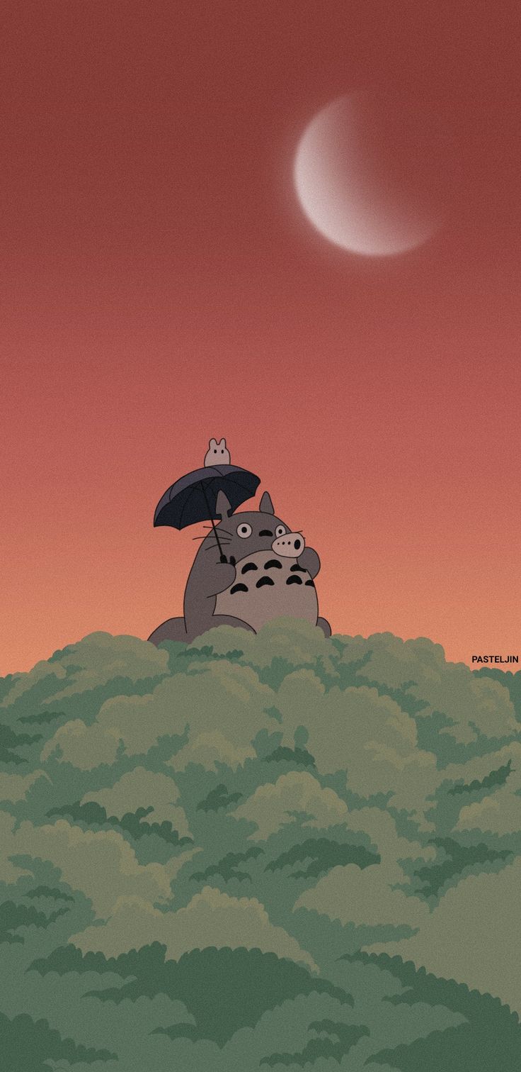 totoro at sunset wallpaper My Neighbor Totoro Iphone Wallpaper, Studio Ghibli Illustration Wallpaper, Ghibli Lockscreen Wallpaper, Totoro Fall Wallpaper, Wallpaper Backgrounds Totoro, Studio Ghibli Wallpaper Samsung, Red Studio Ghibli Wallpaper, Studio Glibly Wallpaper, Wallpaper Iphone Totoro