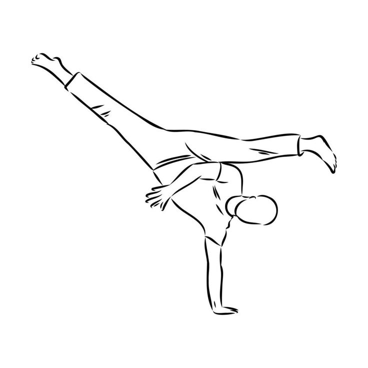 a person doing a handstand on one leg