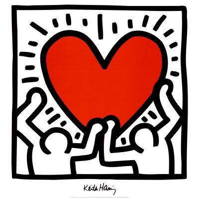 a red heart is held up by two hands in front of a black and white background