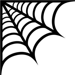 a black and white drawing of a spider web