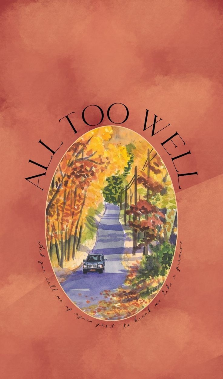 the front cover of a book with an image of a road and trees on it