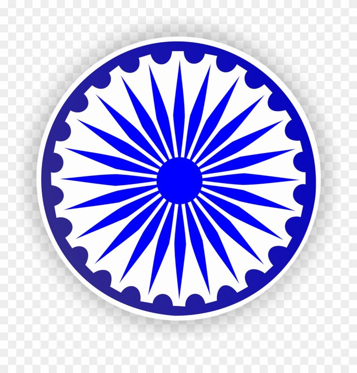 a blue and white circular design on a transparent background, with the center star in the middle