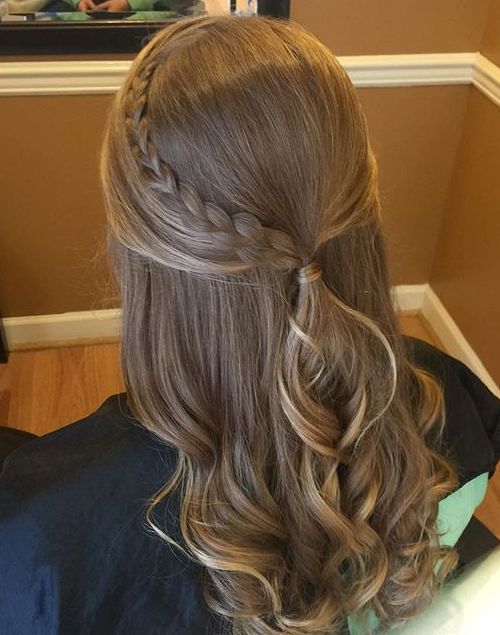 Half Ponytail With A Braid Hairstyles Half Ponytail, Ponytail With Curly Hair, Half Pony Hairstyles, Short Hair Ponytail, French Braid Ponytail, Half Ponytail, Easy Hairdos, Braided Ponytail Hairstyles, Half Up Hair