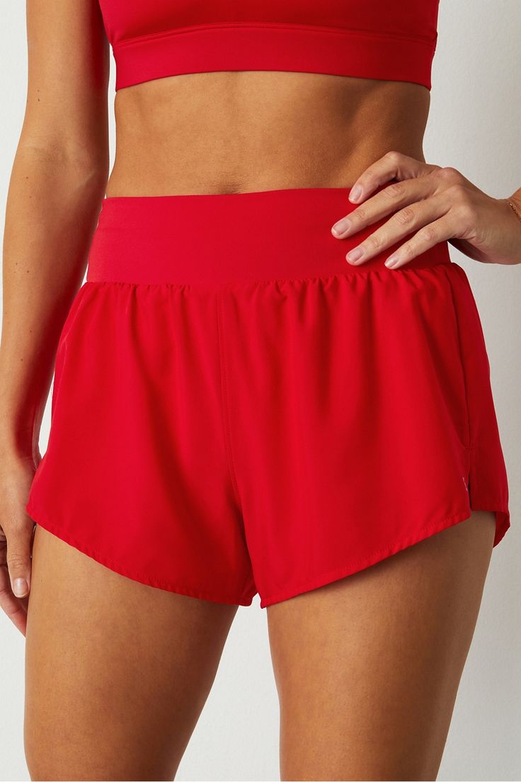 Sun Chaser 3" Short Fabletics red female Activewear >> Womens >> Bottoms >> Shorts regular Running/Training Hidden Pockets Red Relaxed Fit Activewear For Athleisure, Red Relaxed Fit Athleisure Activewear, Red Stretch Athletic Shorts For Beach, Summer Yoga Bottoms With Athletic Fit, Red Summer Training Activewear, Red Stretch Athletic Shorts With Moisture-wicking, Red Summer Activewear Shorts, Red Summer Activewear For Training, Red Summer Activewear For Running