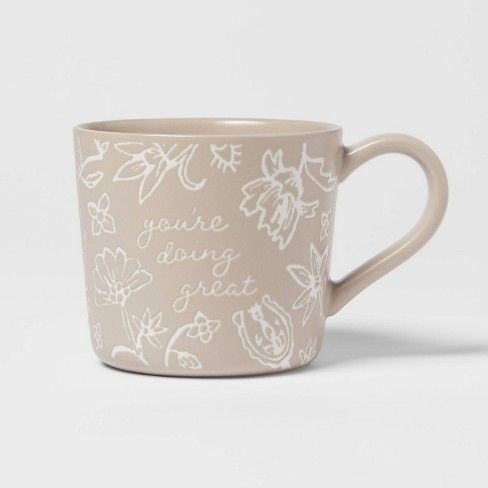 15oz Stoneware You're Doing Great Mug - Threshold™ You're Doing Great, Artificial Pumpkins, Hearth And Hand, Cup Of Joe, Stoneware Mugs, Cute Mugs, Mugs Set, Same Day Delivery, Drinkware