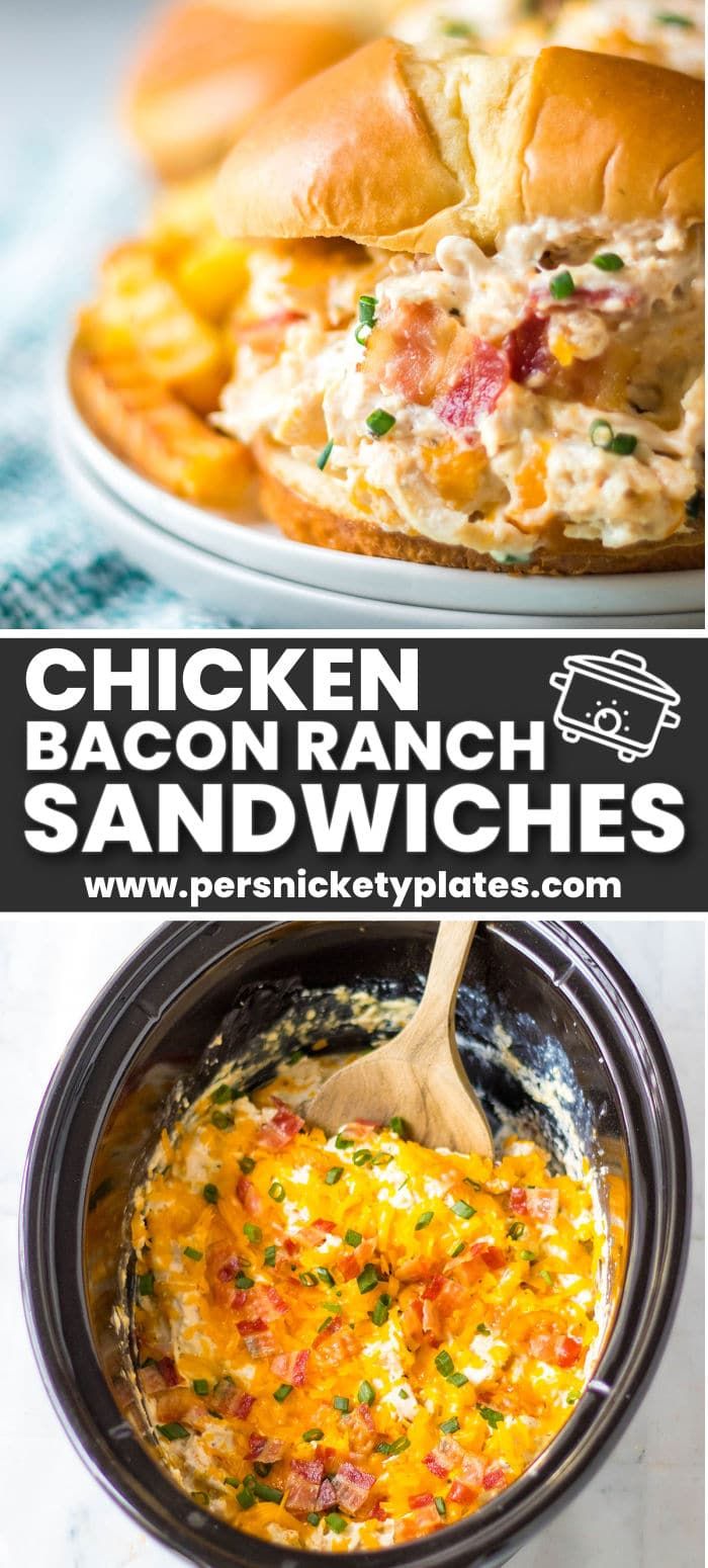 chicken bacon ranch sandwich sandwiches in a crock pot