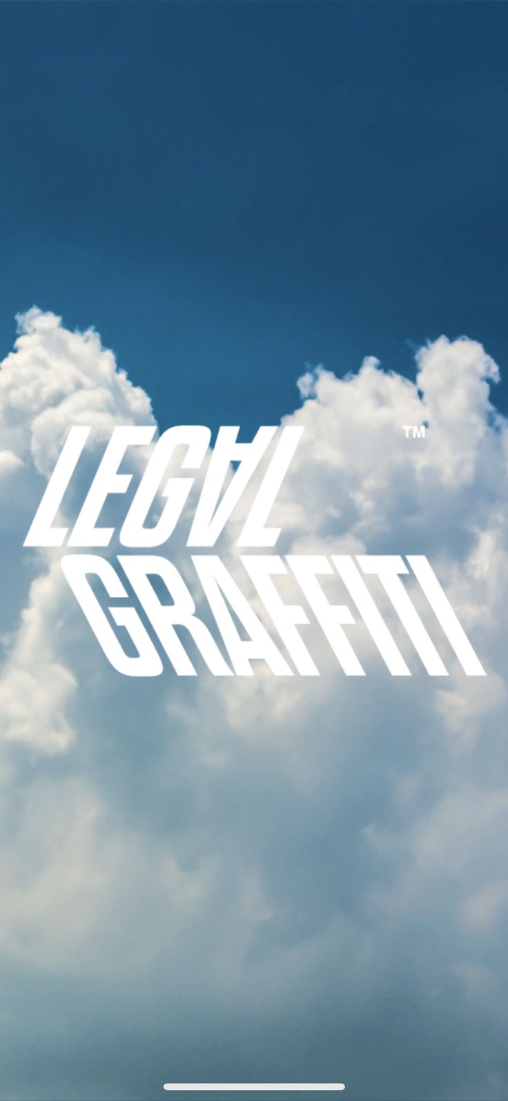 the words legi graffi on a cloudy background