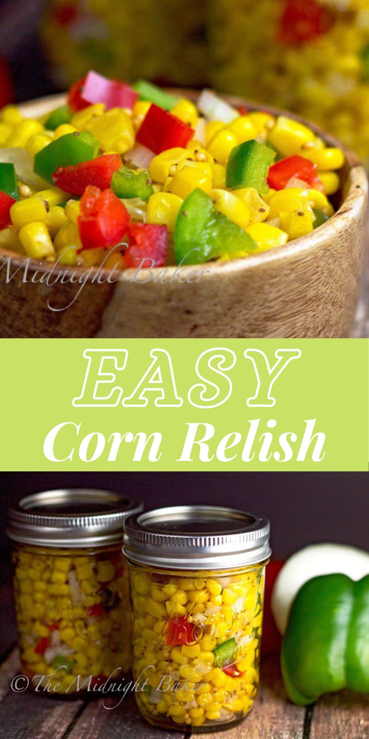 easy corn relish recipe with peppers and onions