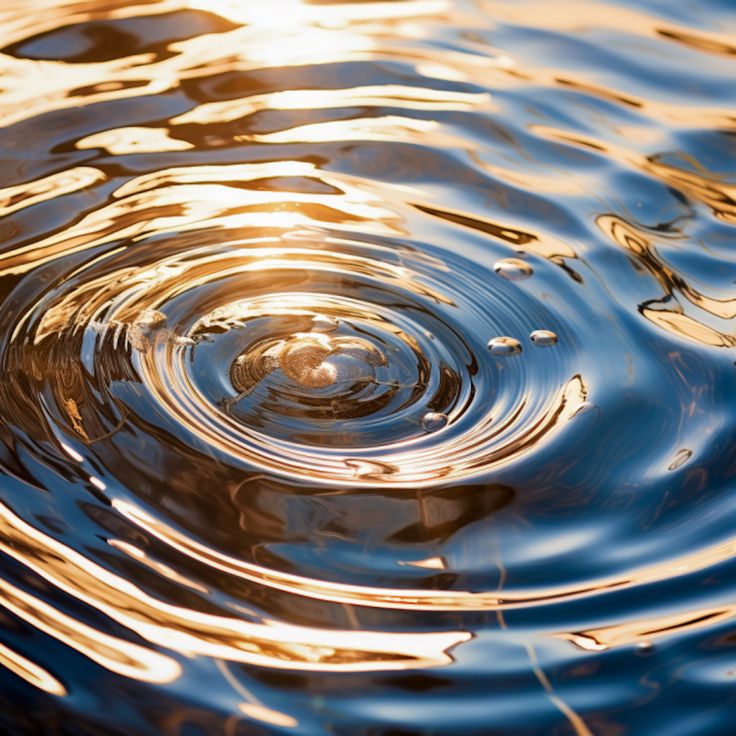 water ripples on the surface of a body of water