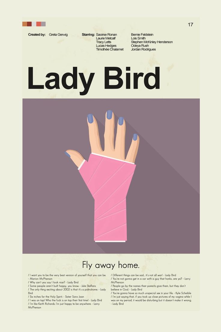 a magazine cover with a woman's hand holding a bandage on her thumb and the words lady bird above it