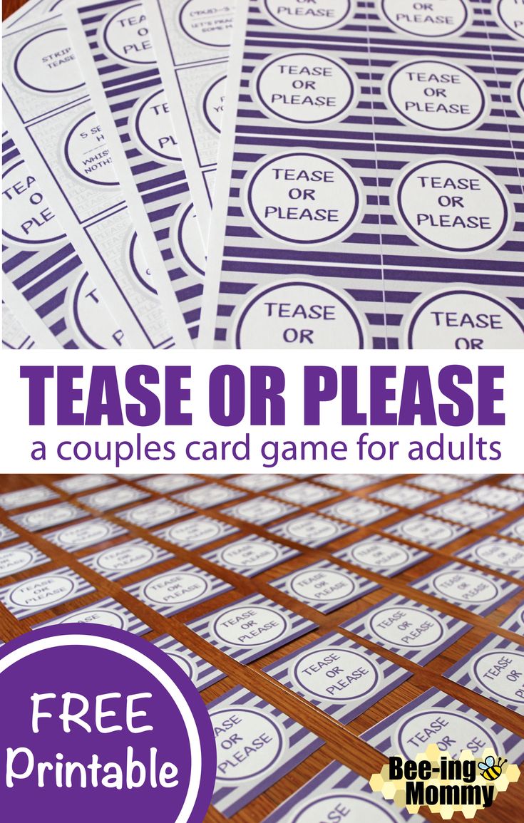 printable tea or please game for adults with purple and white stripes on the front