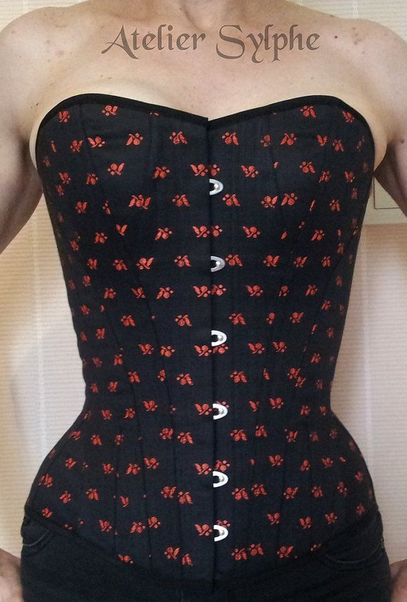 Two patterns REf Xo for victorian corset door AtelierSylphecorsets Corset Patterns, Victorian Corset, Cherry Pattern, Corset Pattern, Black Cherry, Corsets, Ready Made, Office Wear, Strapless Top