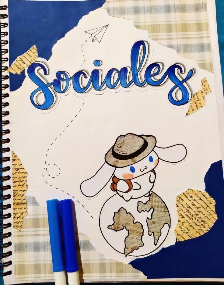 a notebook with an image of a snowman and the words sociales on it