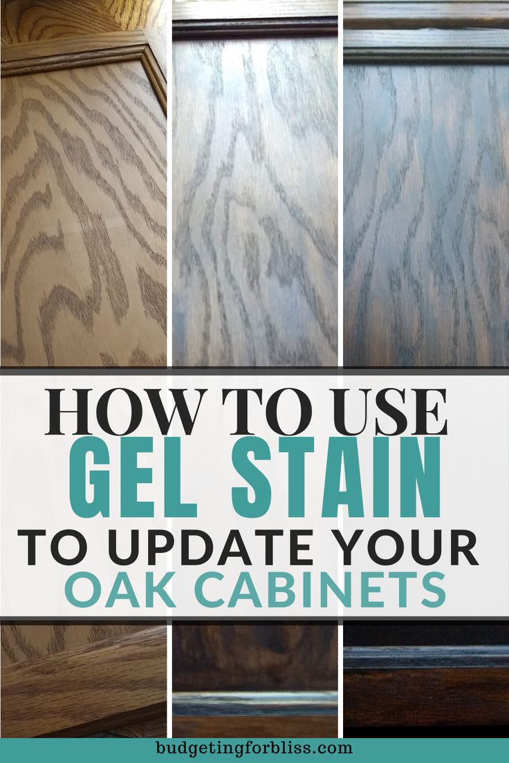 how to use gel stain to update your oak cabinets