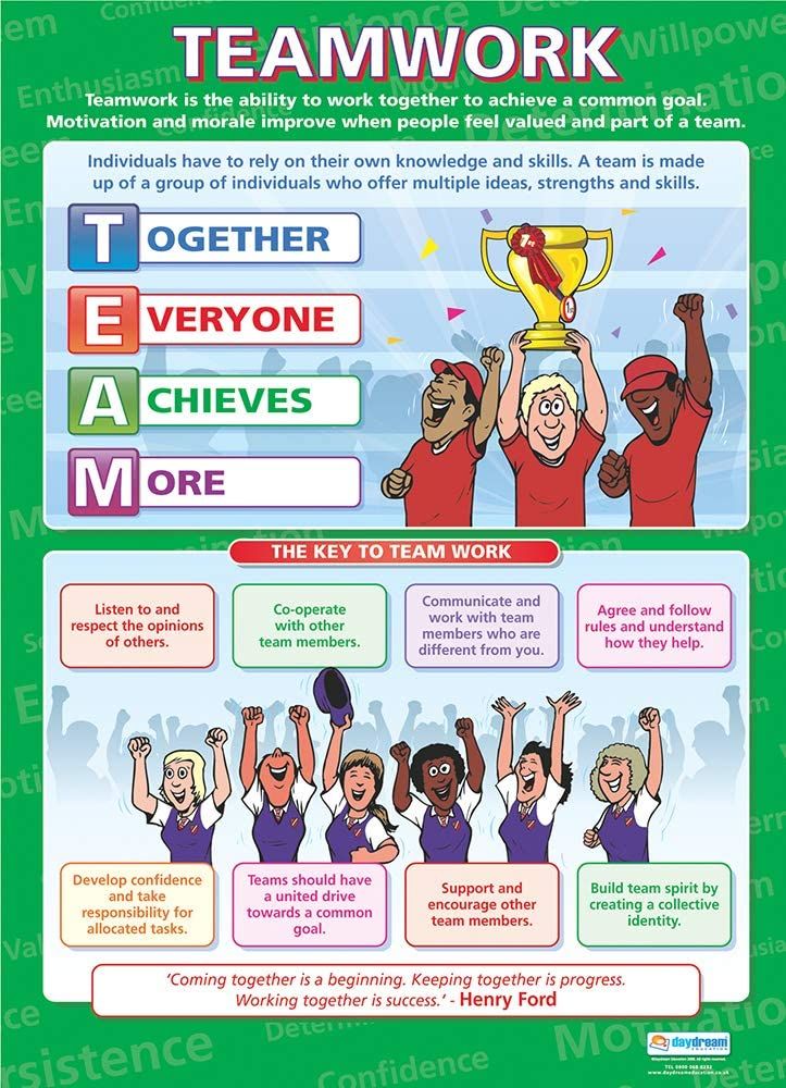 an advertisement for teamwork with people holding up their hands and the words teamwork on it