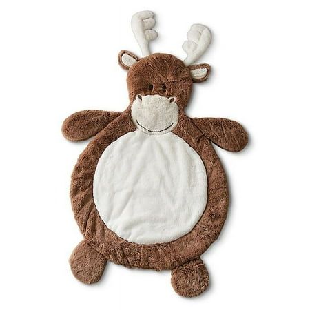 a brown and white stuffed animal with horns