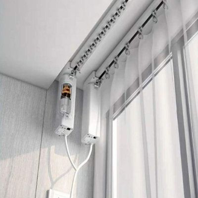 6M Electric Curtain Rod Track Rail System Curtains Smart Drapery With Remote Control Specifications:Material: PC & ABSVoltage: AC 110V 60HzPower: 45WRotate Speed: 110rpmSpeed: 14cm/sRated Torque: 1.2 NmRated Current: 0.3AInsulation Class: E ClassProtection Level: IP20 | Wildon Home® 6M Electric Curtain Tracks w / Remote Control in Yellow | 236 W in | Wayfair Remote Curtains, Motor Curtain, Hidden Ac, Remote Control Curtains, Pelmet Curtains, Ceiling Mounted Curtain Track, Electric Curtains, Motorized Curtains, Ceiling Mounted Curtains