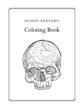 the human anatomy coloring book with an image of a skull on it's face