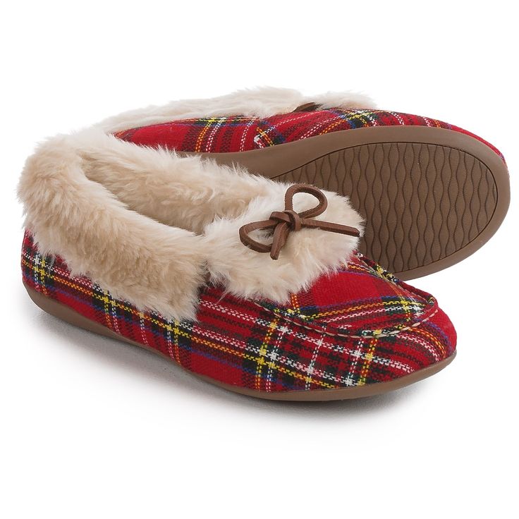 Vionic with Orthaheel Technology Juniper Slippers (For Women) - Save 37% Women In Red, Slippers For Women, Red Plaid, 30 Years, Moccasins, Slippers, Plaid, Technology, For Women