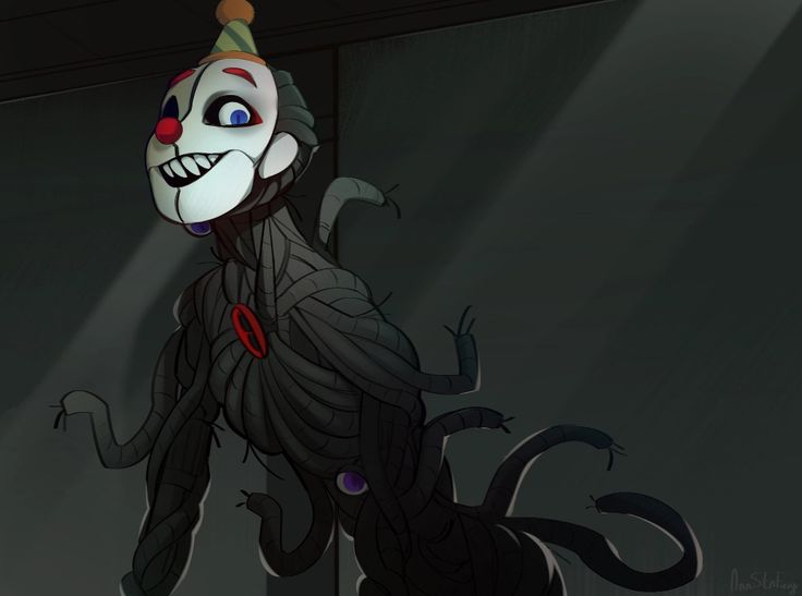 a creepy clown is standing in the dark