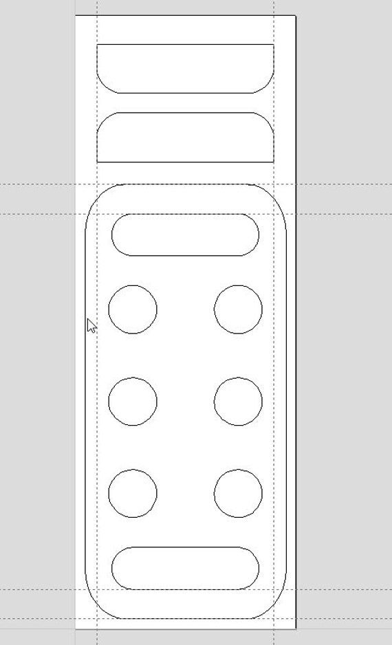 the front and back side of an empty pill bottle with four holes on each side