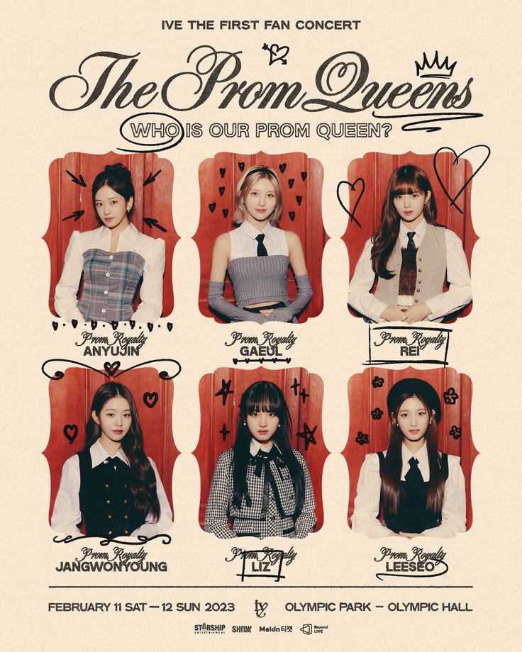 an advertisement for the korean girl group's upcoming concert, the prom queens is shown