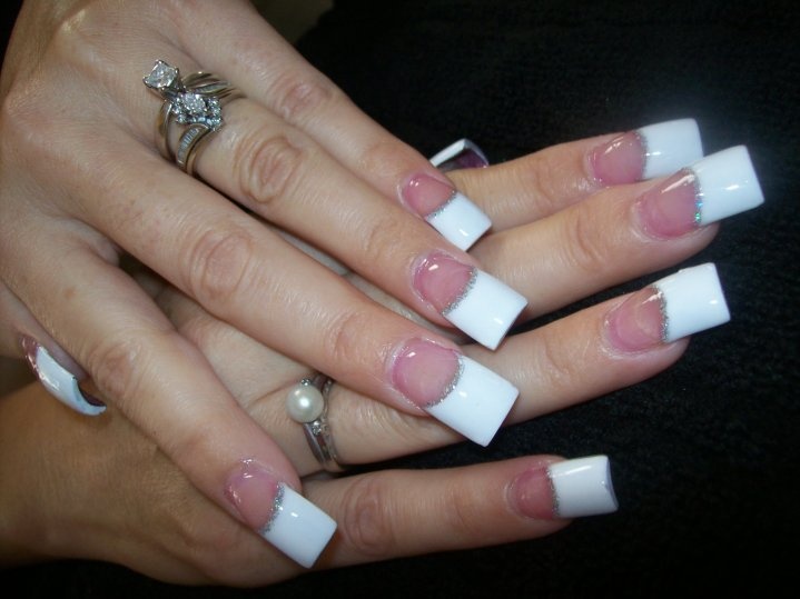 Square French Tip Acrylic Nails 2000s, White French Tip Nails 2000s, Nails Dip French Tip, 90s French Tip Nails Square, 2000 French Tip Nails, Duck French Tip Nails, Straight French Tip Nails, 2000s French Tip, Chunky French Tip Nails